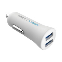 Cygnett CY1993PAPM2 PowerMini White 2.4 Dual USB Car Charger