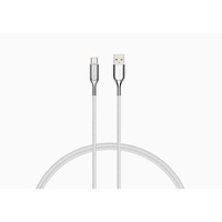 Cygnett CY2697PCUSA USB-C to USB-A Cable (USB 2.0) Braided White 1m