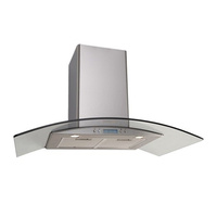 Euro Appliances EAGL90SX 90cm Curved Glass Canopy Rangehood