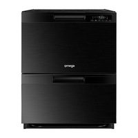 Omega ODD614XBLACK 60cm Double Draw Dishwasher