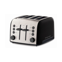 Russell Hobbs RHT94BLK Black Brooklyn 4 Slice Toaster