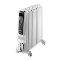 DeLonghi TRD42400ET Dragon4 2400W White Oil Column Heater w/ Timer